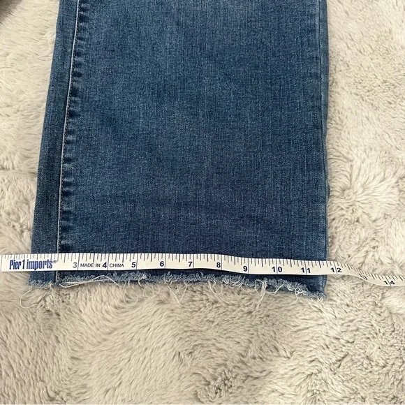 Oat New York High Rise Wide Leg Jeans Raw Hem Blue Sz 30 EU - Picture 10 of 10